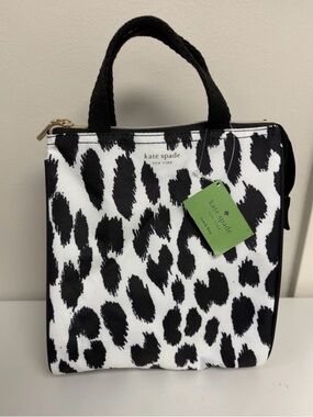 kate spade New York Black & White Leopard Print Tote